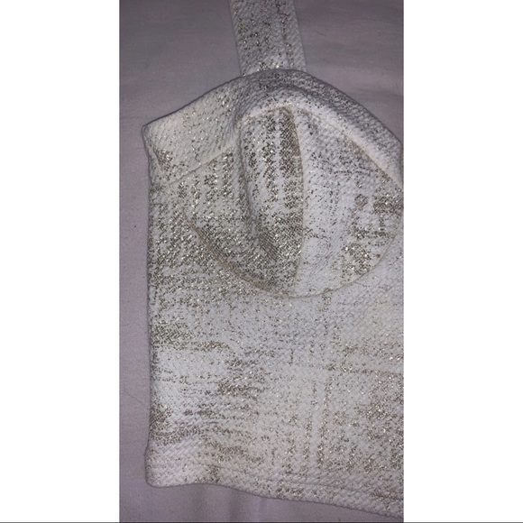 White Elegant Crop Top - Picture 2 of 3